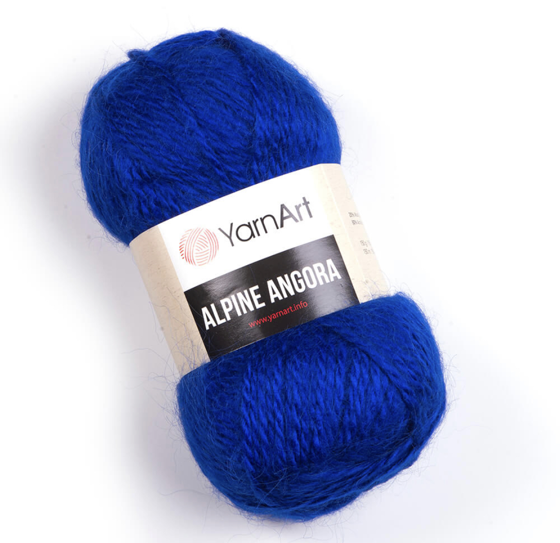 Пряжа Alpine Angora 343 Синий Yarnart 