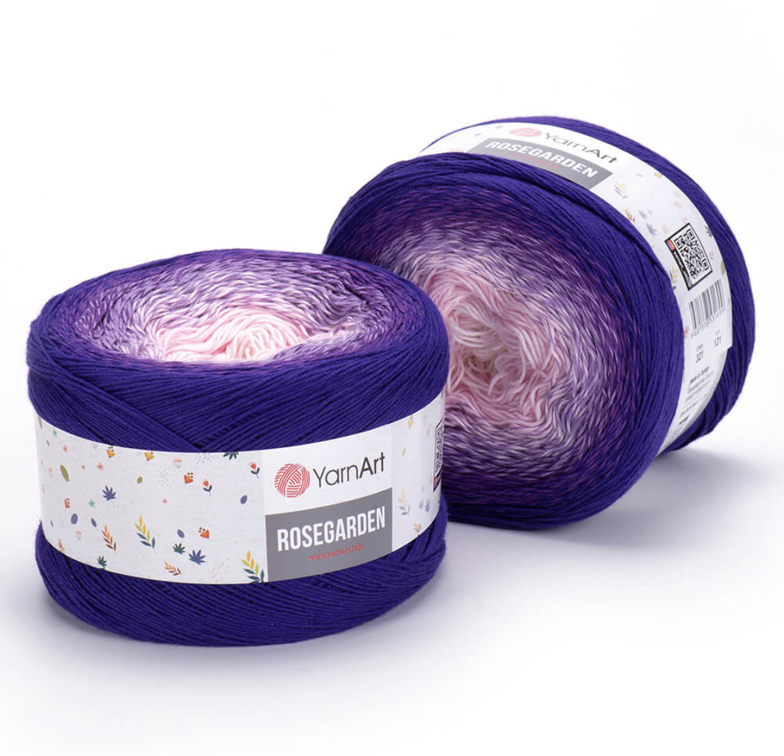Пряжа Rosegarden 321 фиолет/роз. Yarnart 