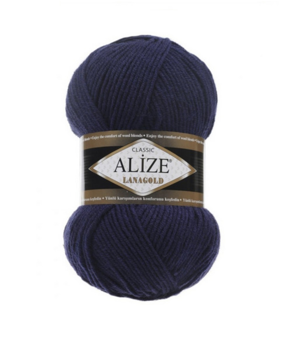 Пряжа LanaGold 590 Чернильный Alize 