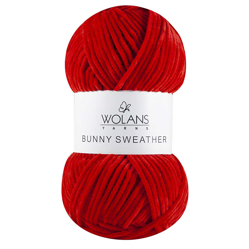 Пряжа Bunny Sweather 30008 Красный Wolans 