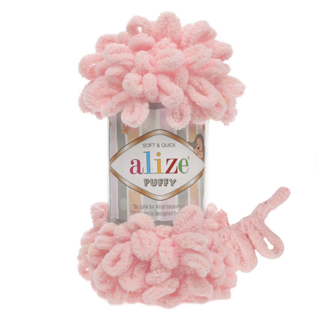 Пряжа Puffy 638 Детский розовый Alize 
