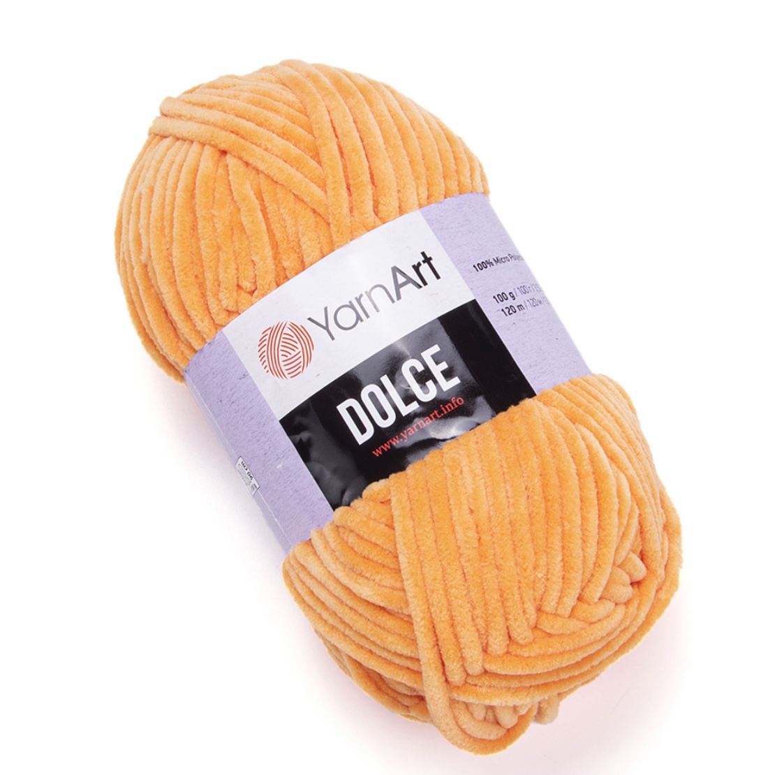 Пряжа Dolce 852 Светло-оранжевый Yarnart 