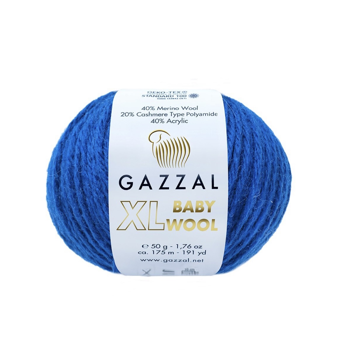 Пряжа Baby Wool XL 802 Темно синий Gazzal 