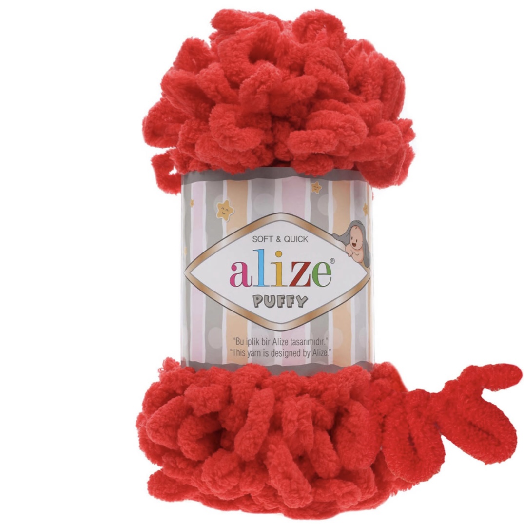 Пряжа Puffy 56 Красный Alize 