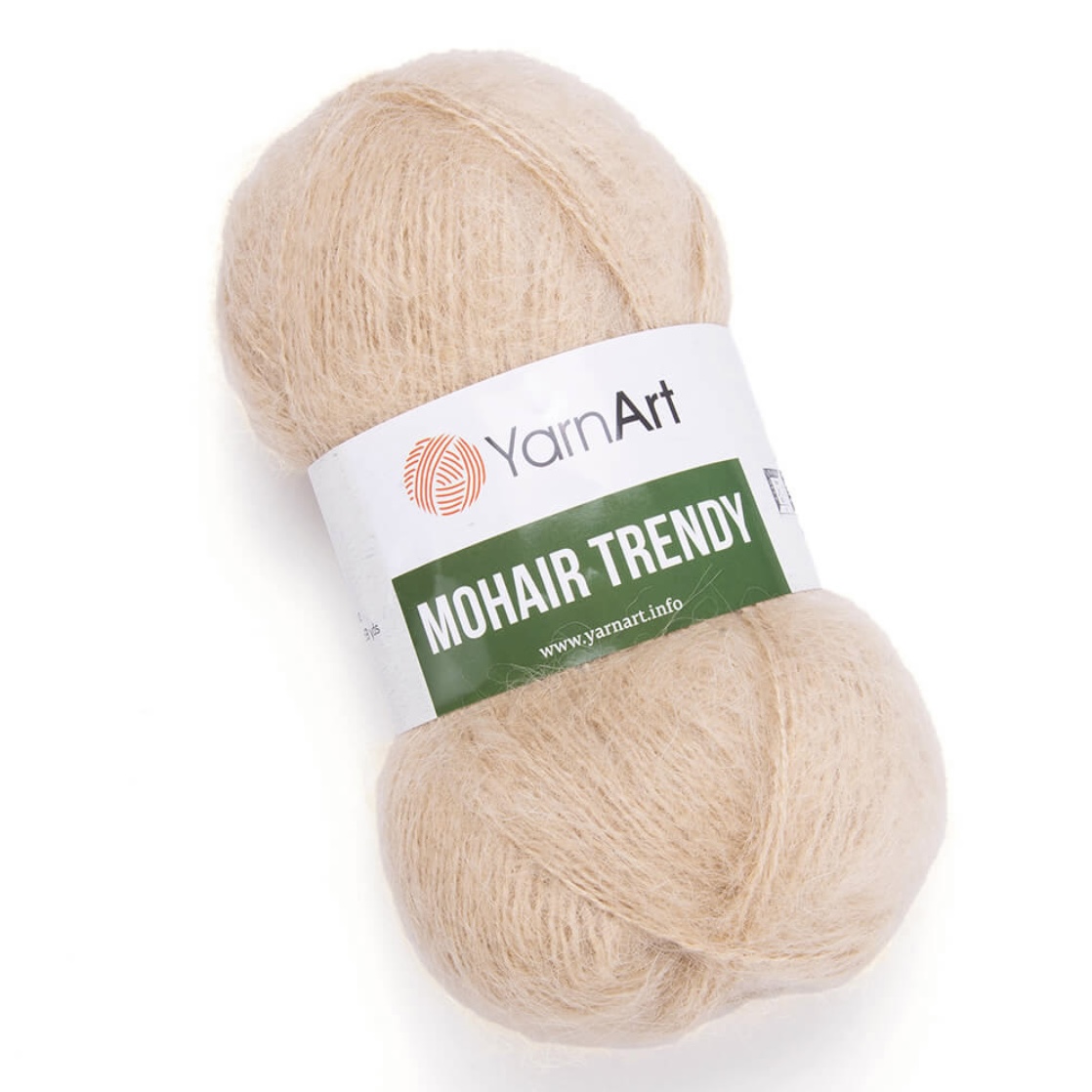 Пряжа Mohair Trendy 134 Светло Бежевый Yarnart 