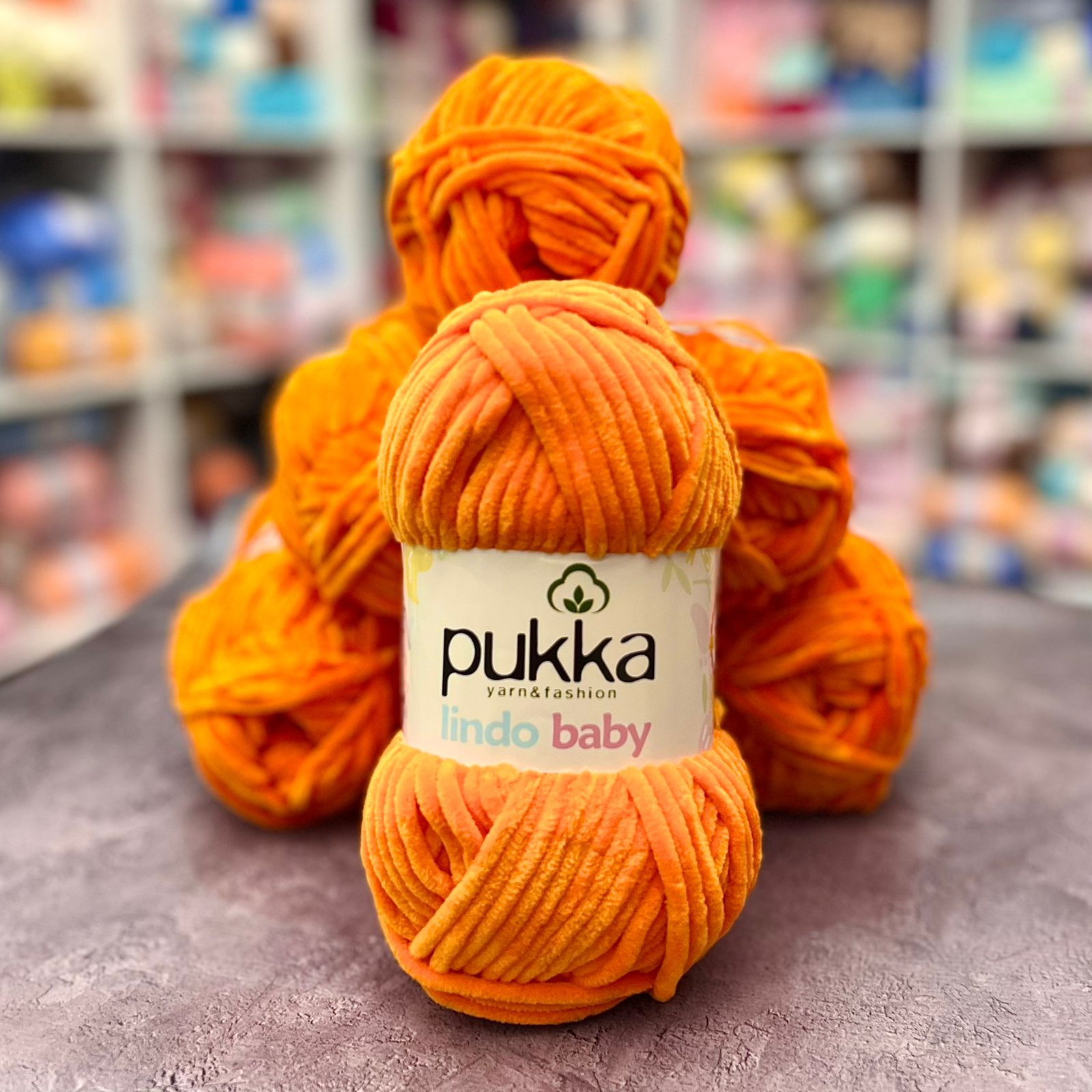 Пряжа Lindo Baby 70937 Оранжевый Pukka 