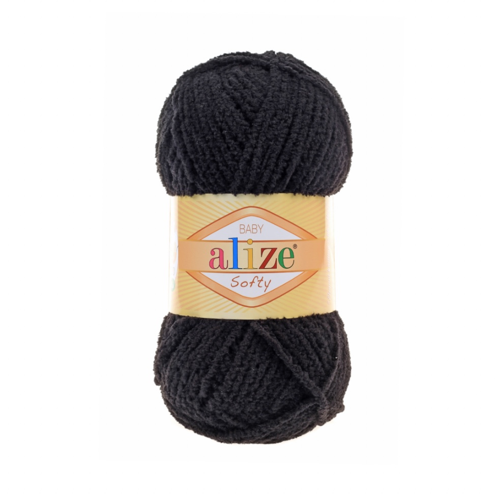 Пряжа Softy 60 Черный Alize 