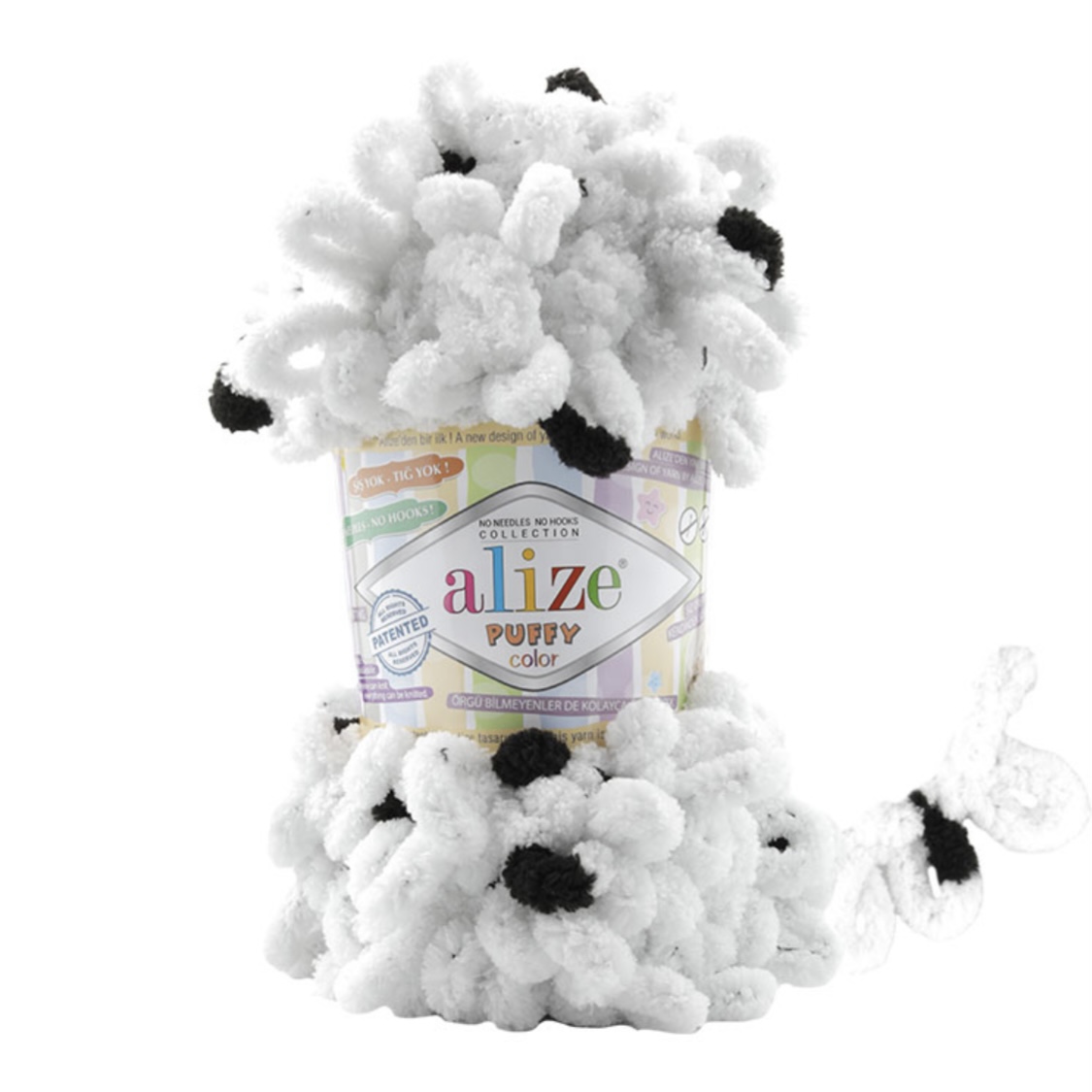 Пряжа Puffy Color 6450 Моллинезия Alize 
