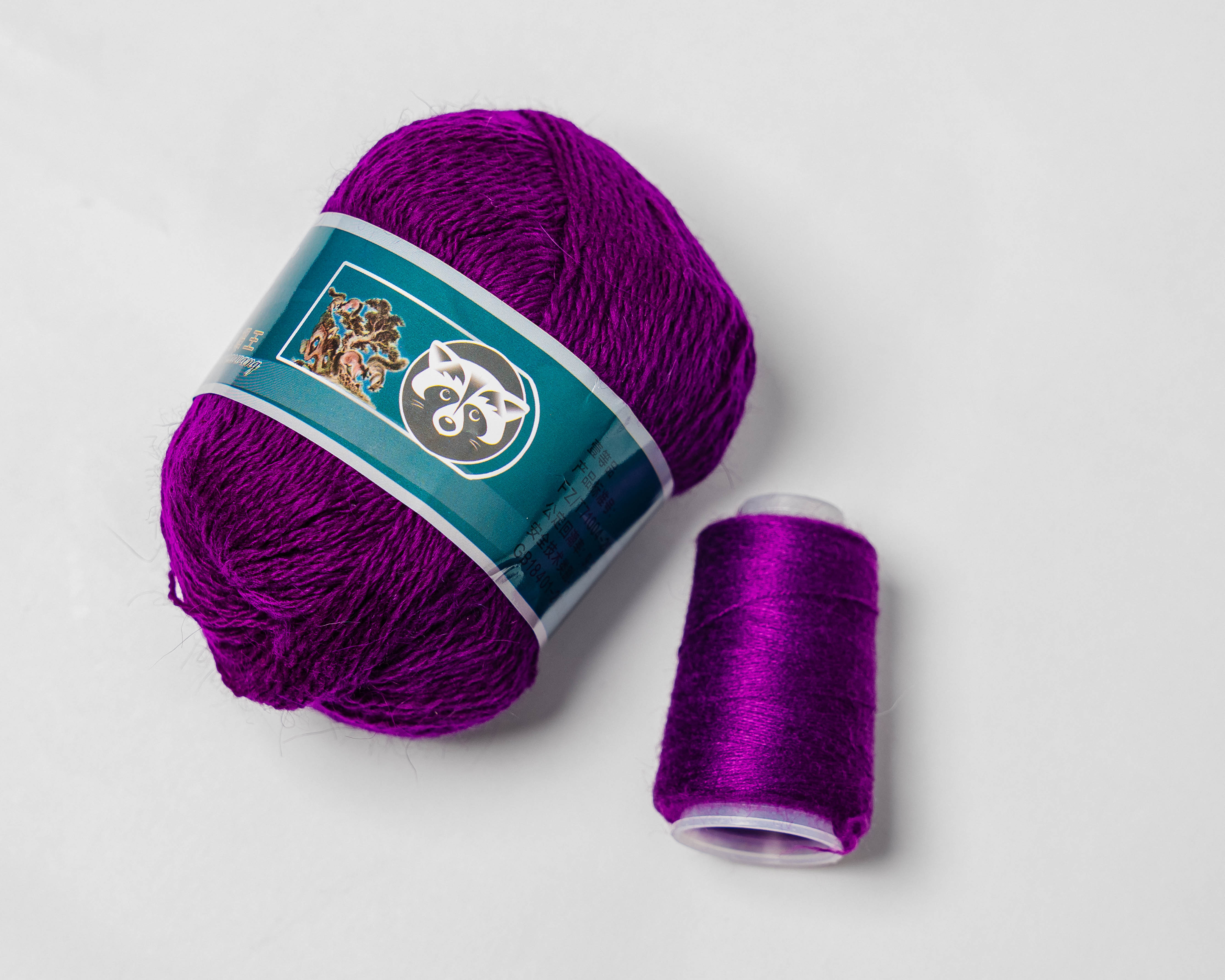 Пряжа Пух норки 808 Ярко-розовый ПУХ НОРКИ 