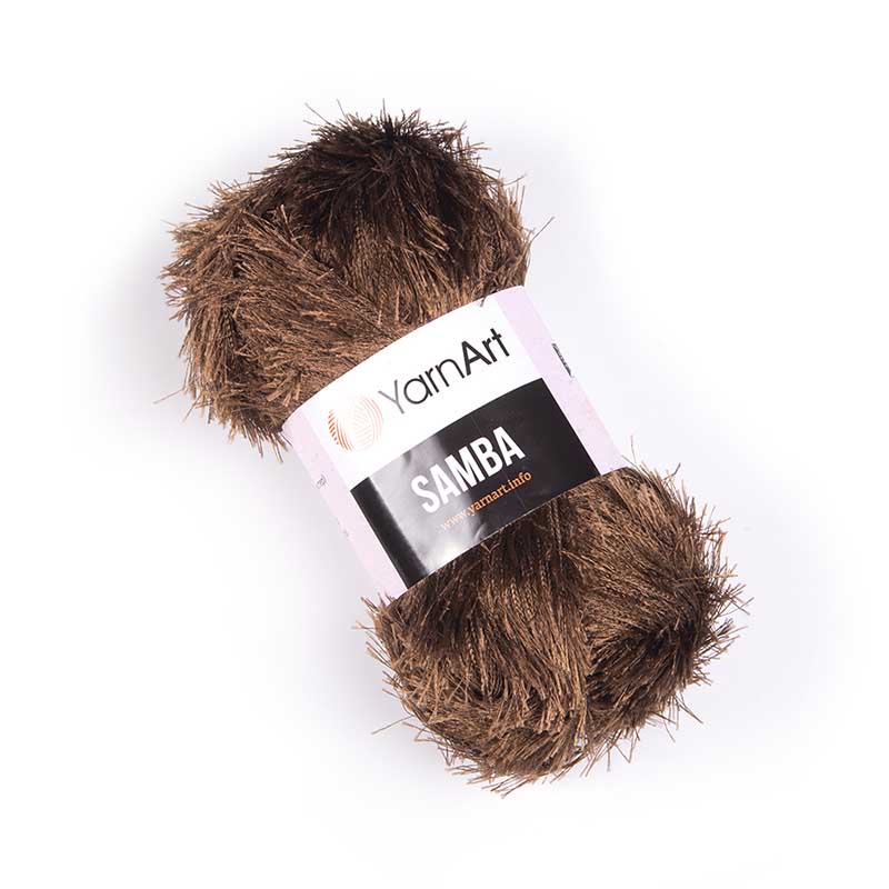 Пряжа Samba 2034 Коричневый Yarnart 