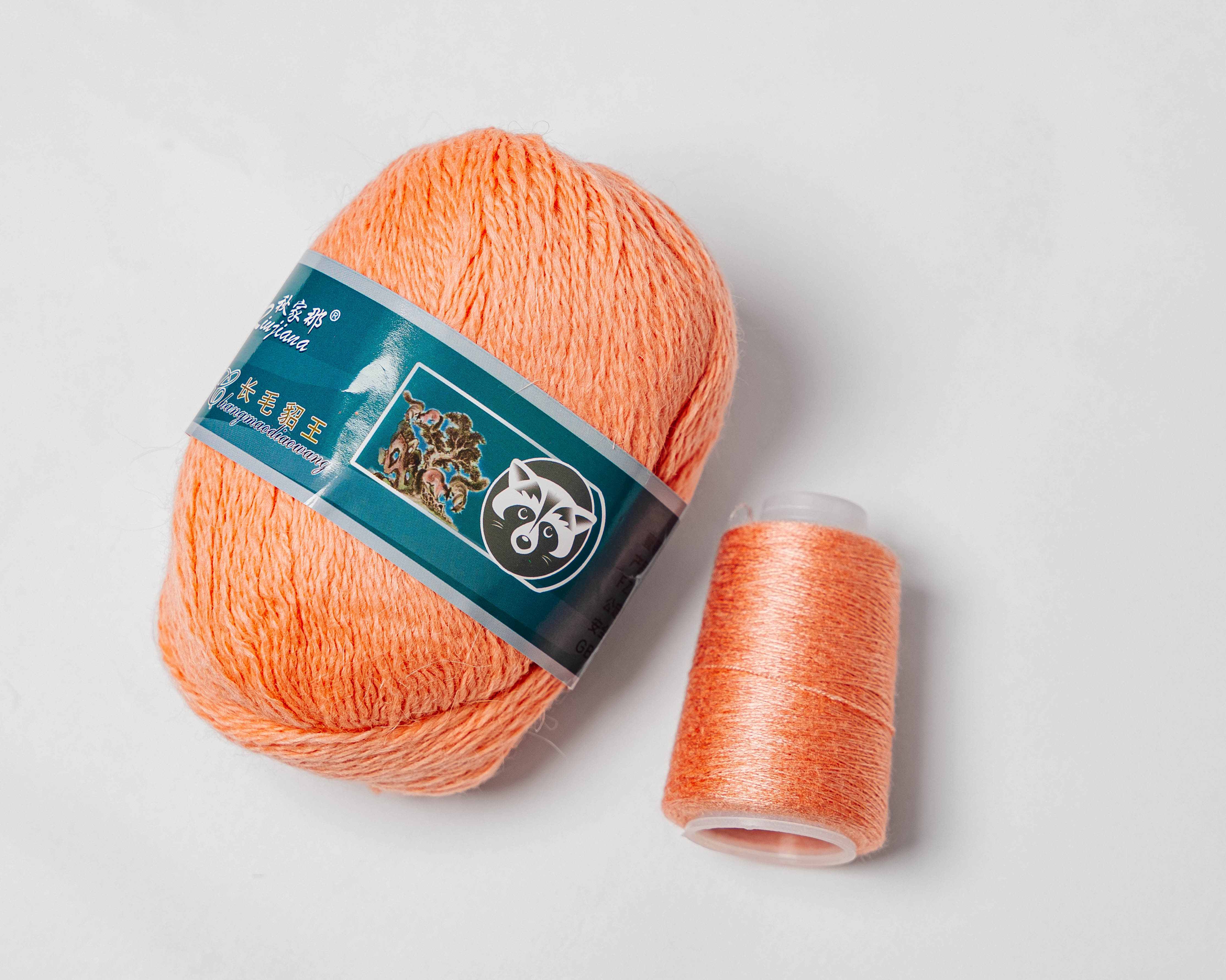 Пряжа Пух норки 836 Персик ПУХ НОРКИ 