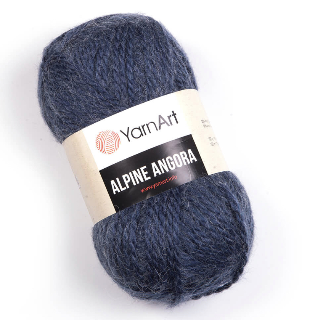 Пряжа Alpine Angora 338 Джинс Yarnart 
