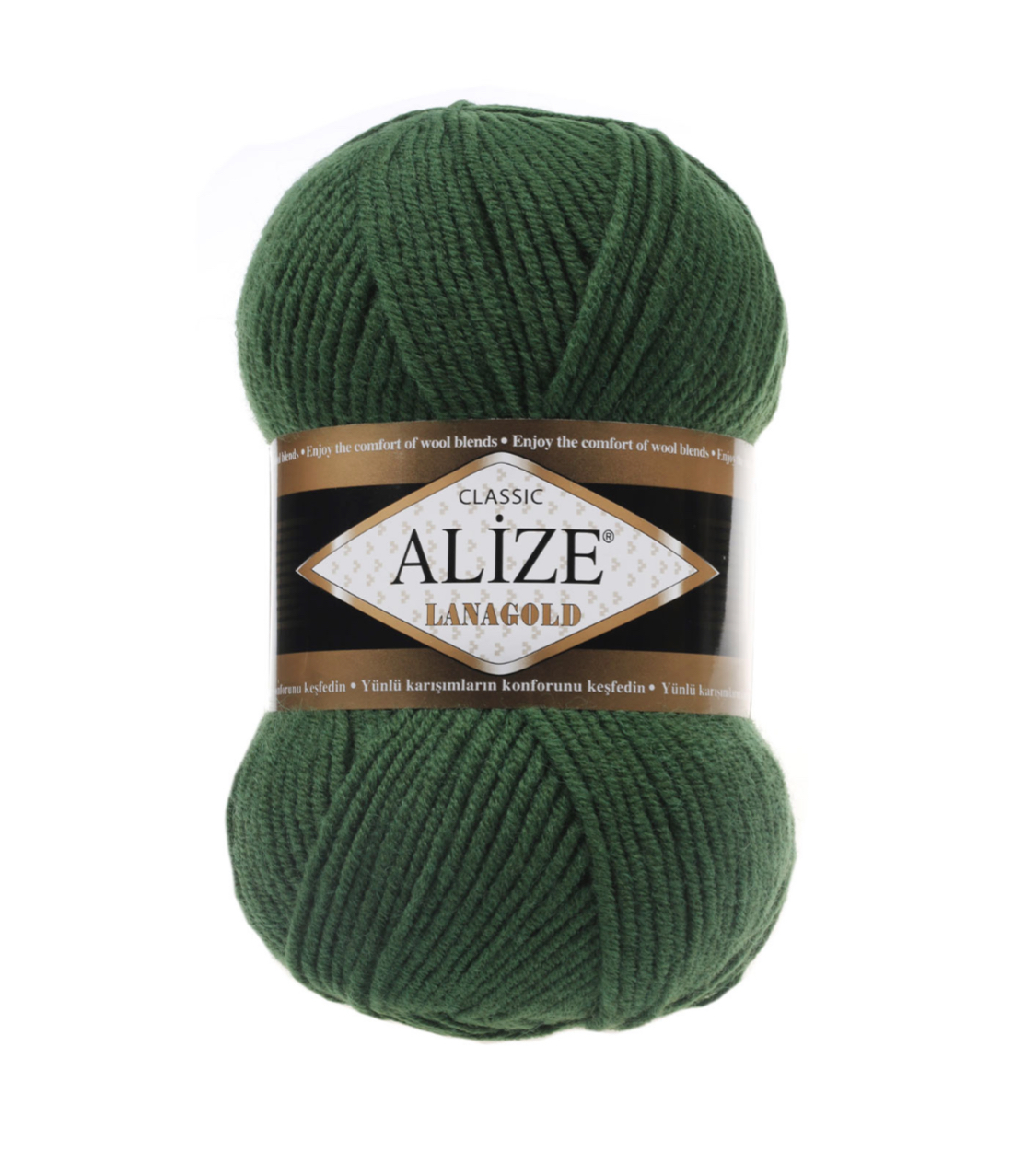 Пряжа LanaGold 118 Зеленый Alize 