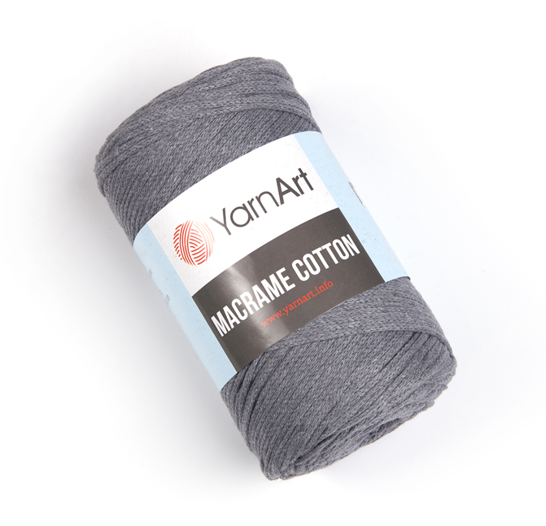 Пряжа Macrame Cotton 774 Серый Yarnart 