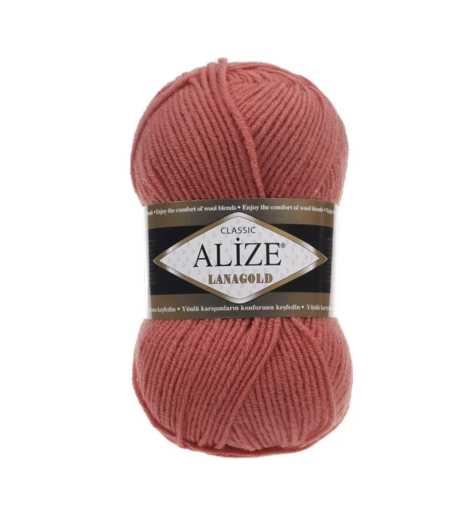 Пряжа LanaGold 154 Коралловый Alize 
