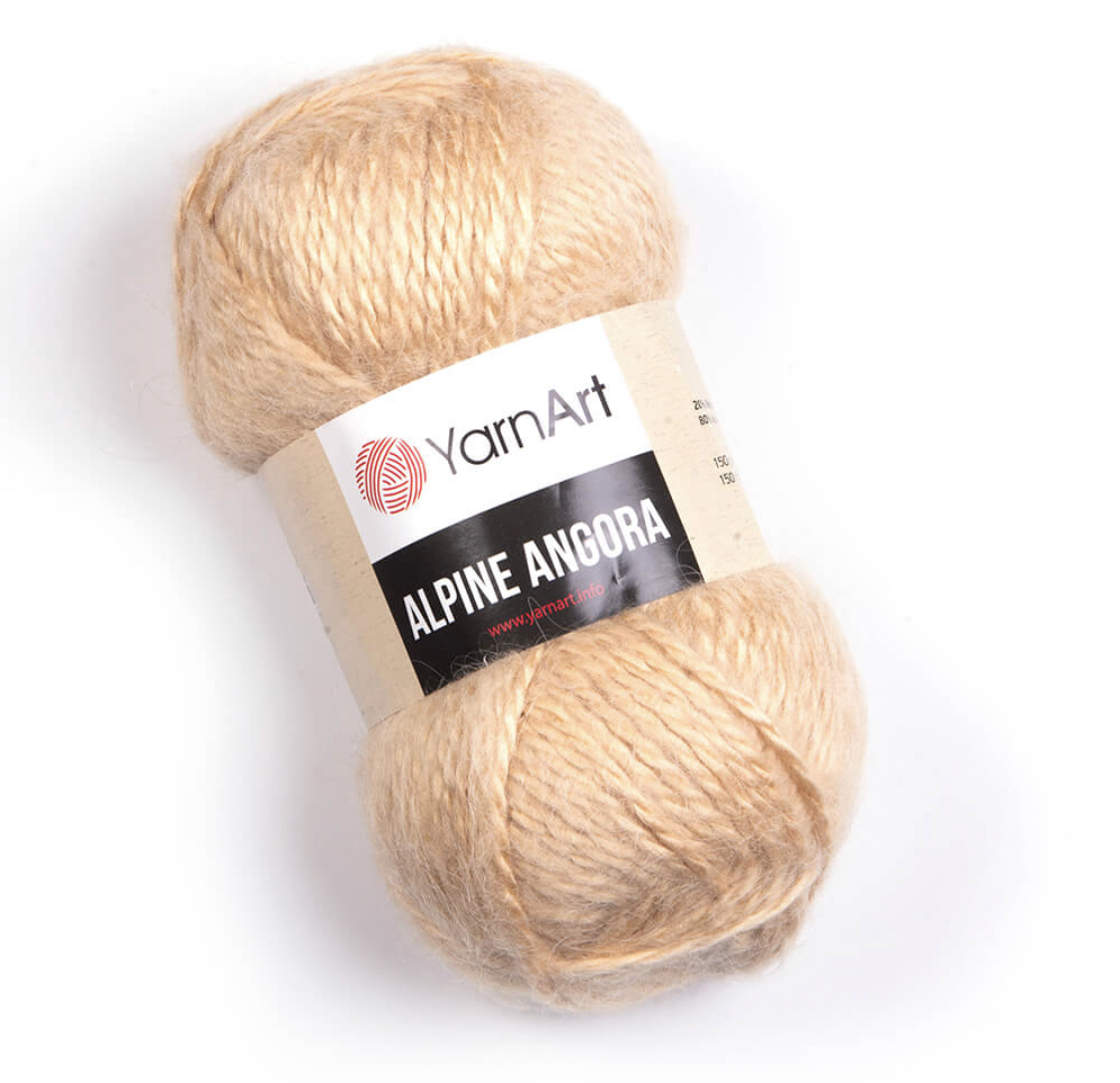 Пряжа Alpine Angora 346 Телесный Yarnart 
