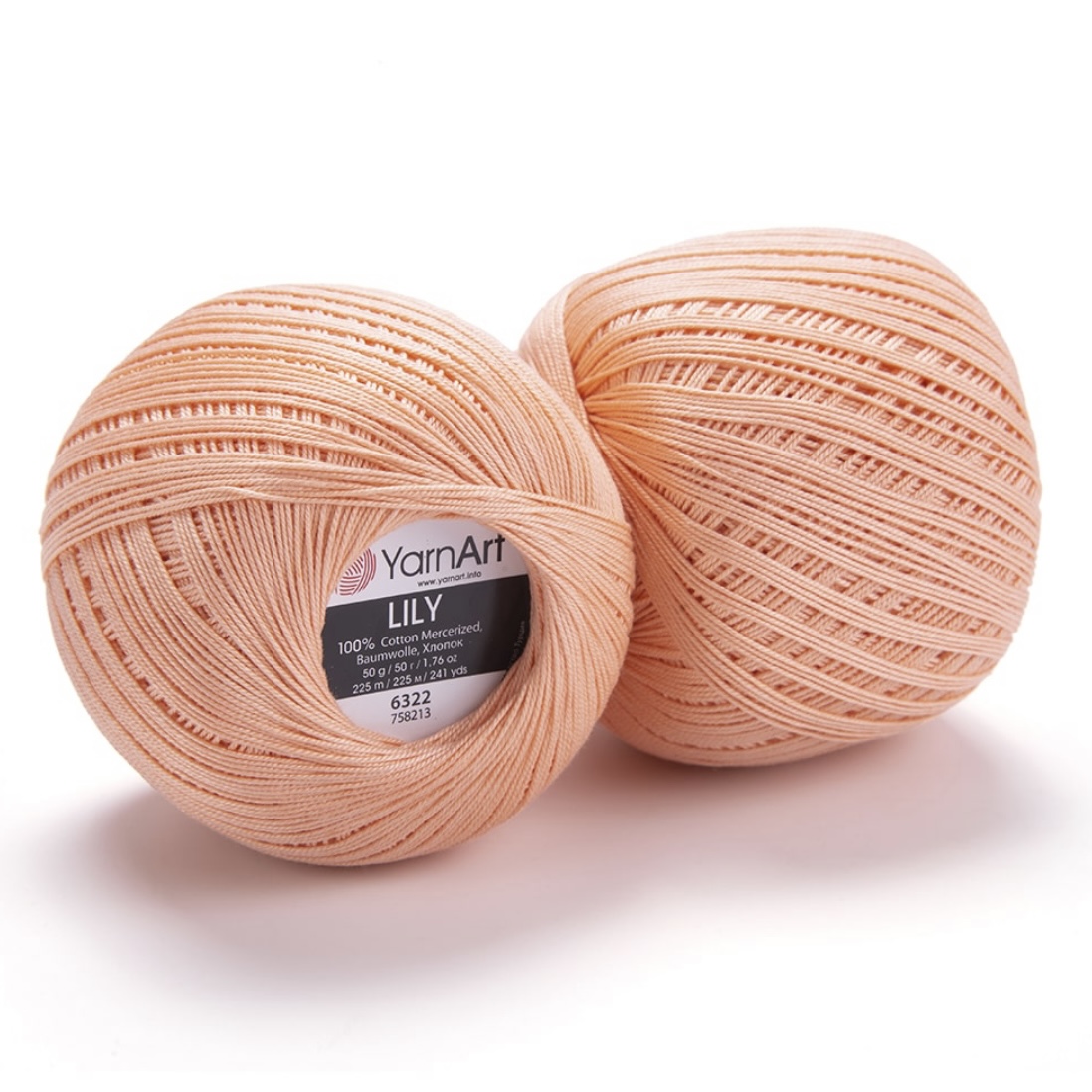 Пряжа Lily 6322 Персик Yarnart 