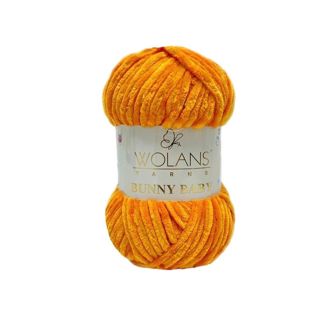 Пряжа Bunny Baby 10067 Оранжевый Wolans 