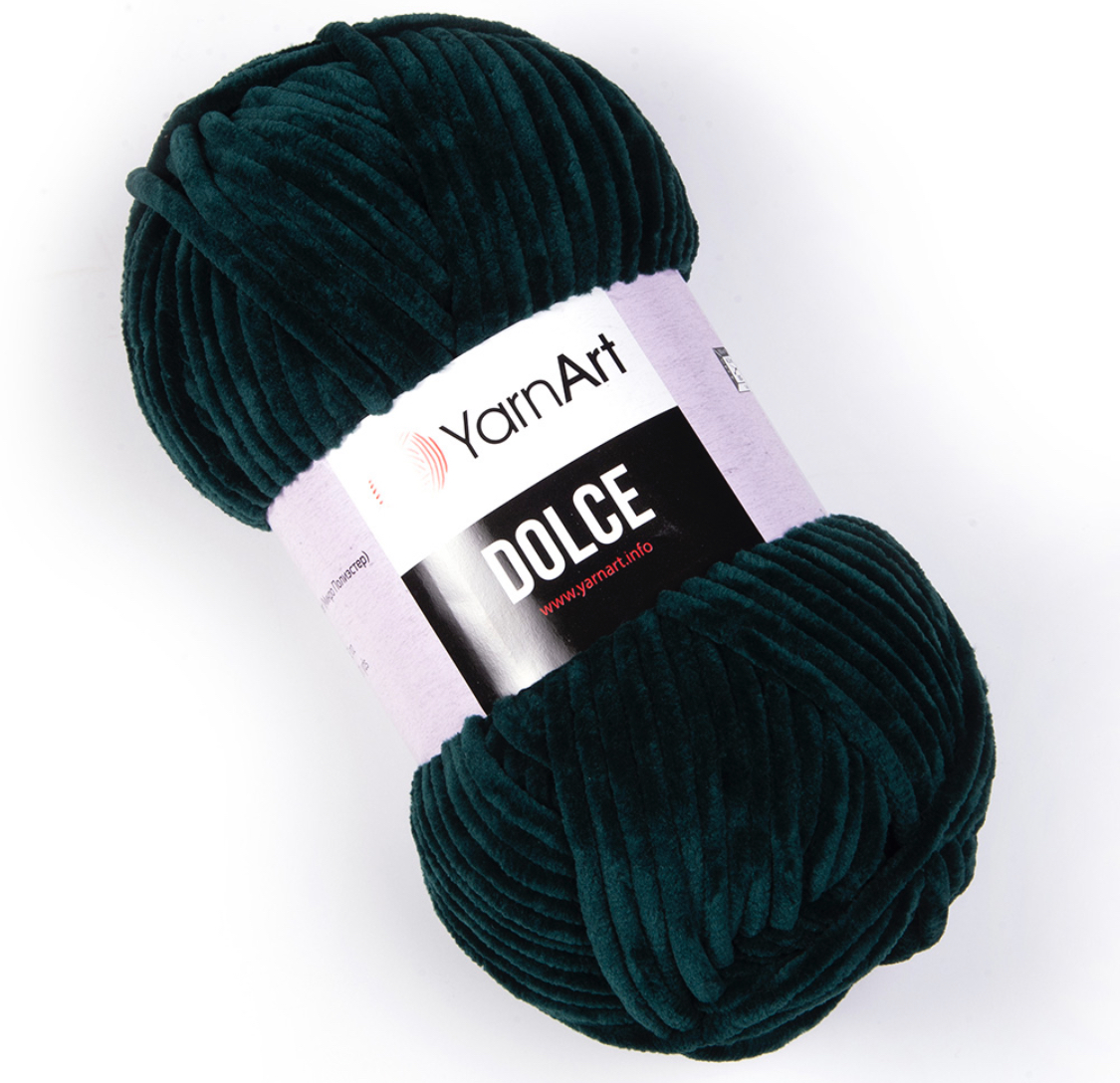 Пряжа Dolce 774 Темно-зеленый Yarnart 