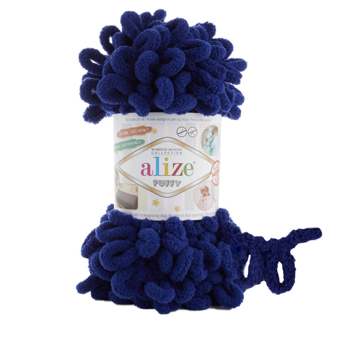 Пряжа Puffy 360 Темно-синий Alize 