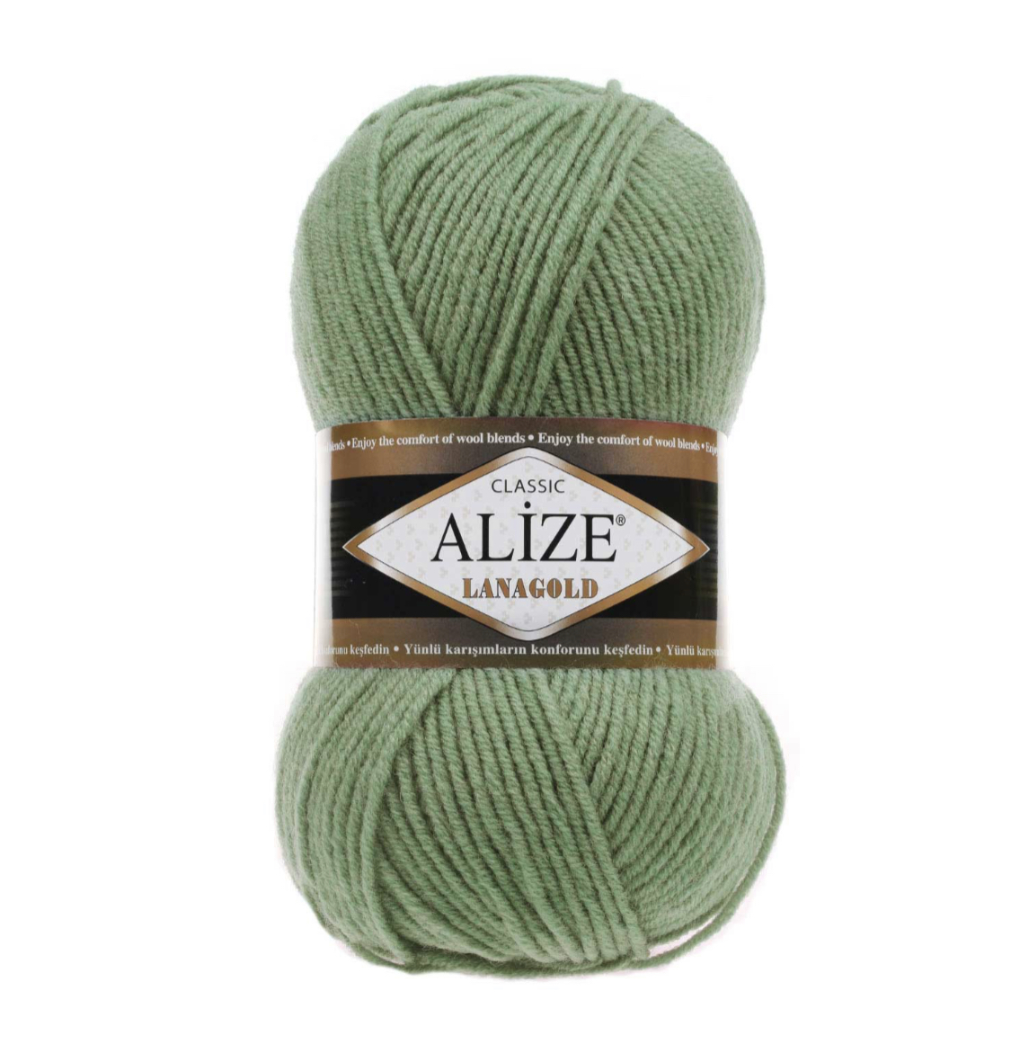 Пряжа LanaGold 180 Серебреная сосна Alize 