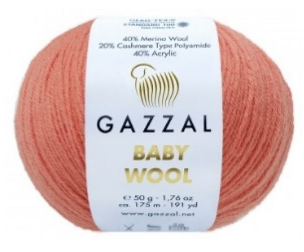 Пряжа Baby Wool 819 Оранжевый Gazzal 