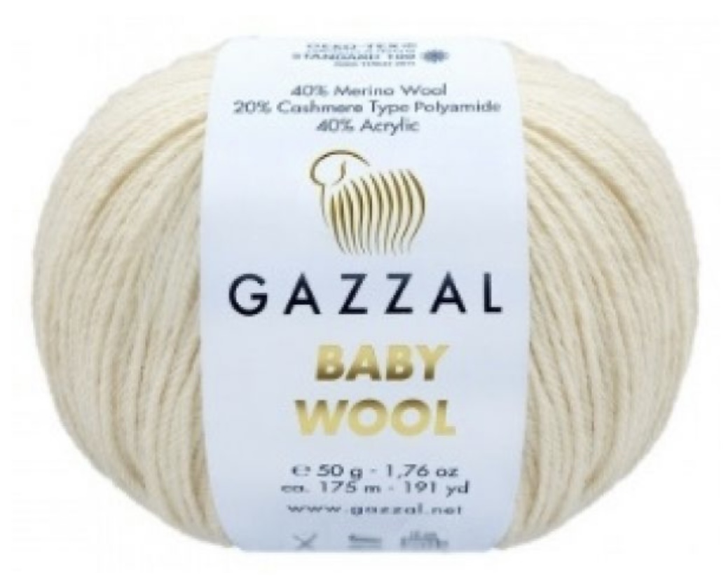 Пряжа Baby Wool 829 Натуральный Gazzal 