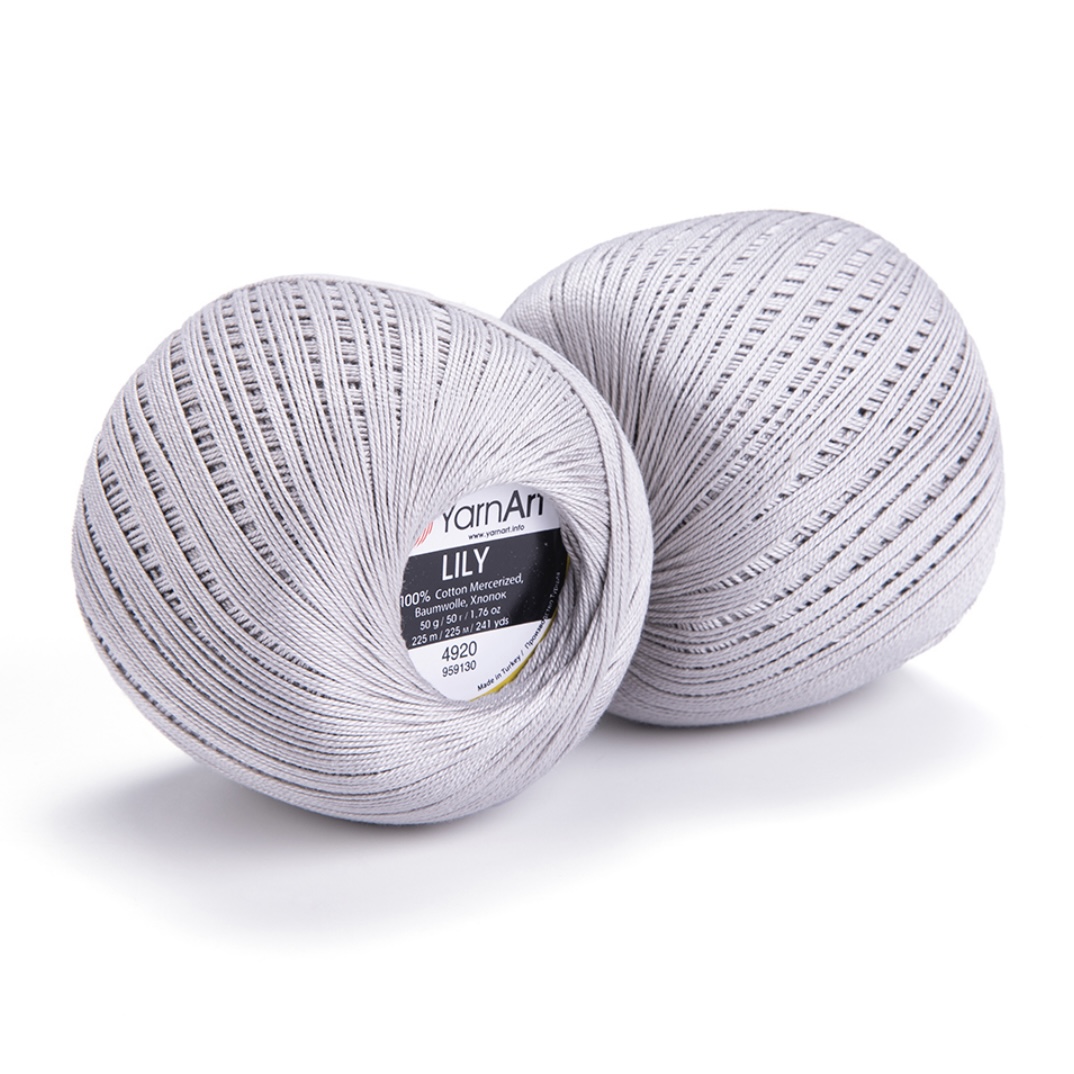Пряжа Lily 4920 Светло-серый Yarnart 