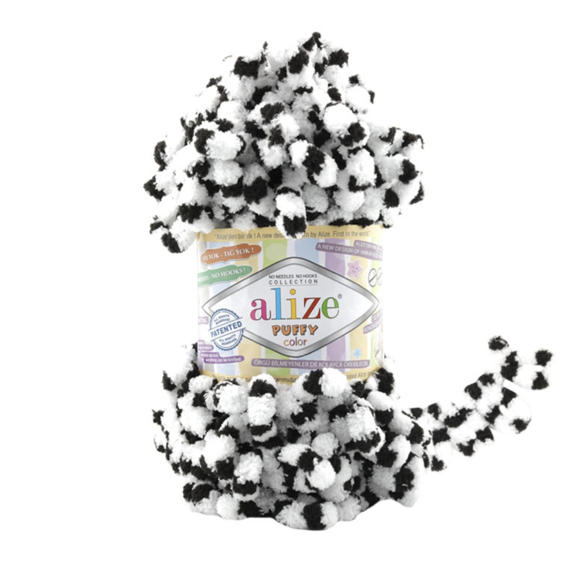 Пряжа Puffy Color 6451 Домино Alize 