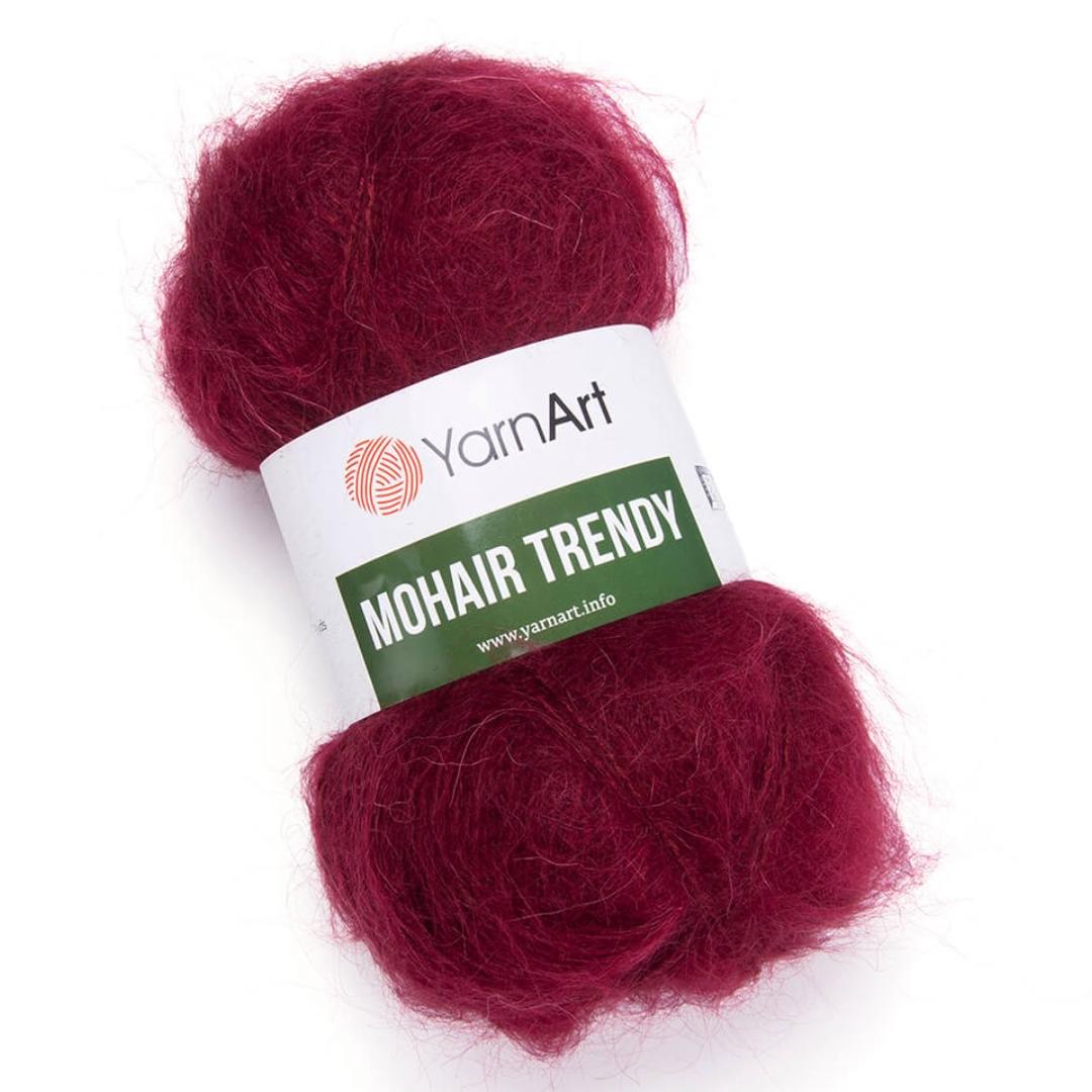 Пряжа Mohair Trendy 109 Винный Yarnart 