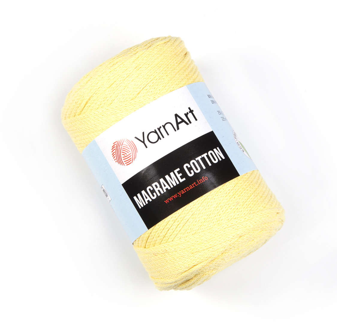 Пряжа Macrame Cotton 754 Желтый Yarnart 