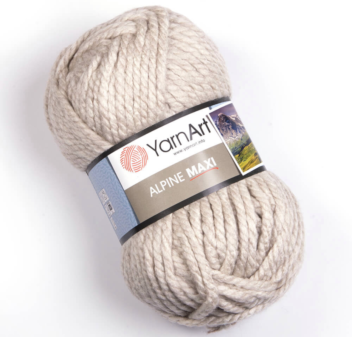 Пряжа Alpine Maxi 665 Натуральный Yarnart 