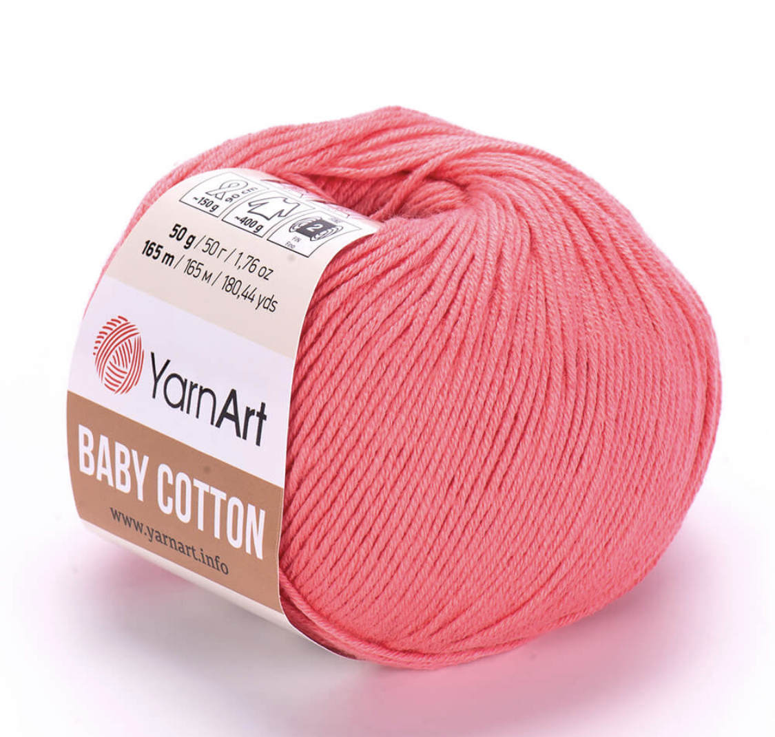 Пряжа Baby Cotton 420 Коралл Yarnart 