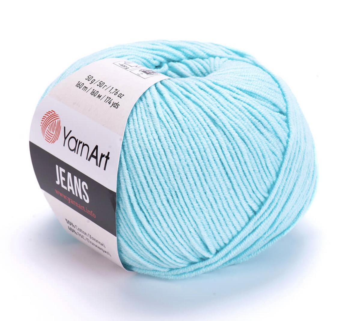 Пряжа Jeans 76 Бирюзово-голубой Yarnart 