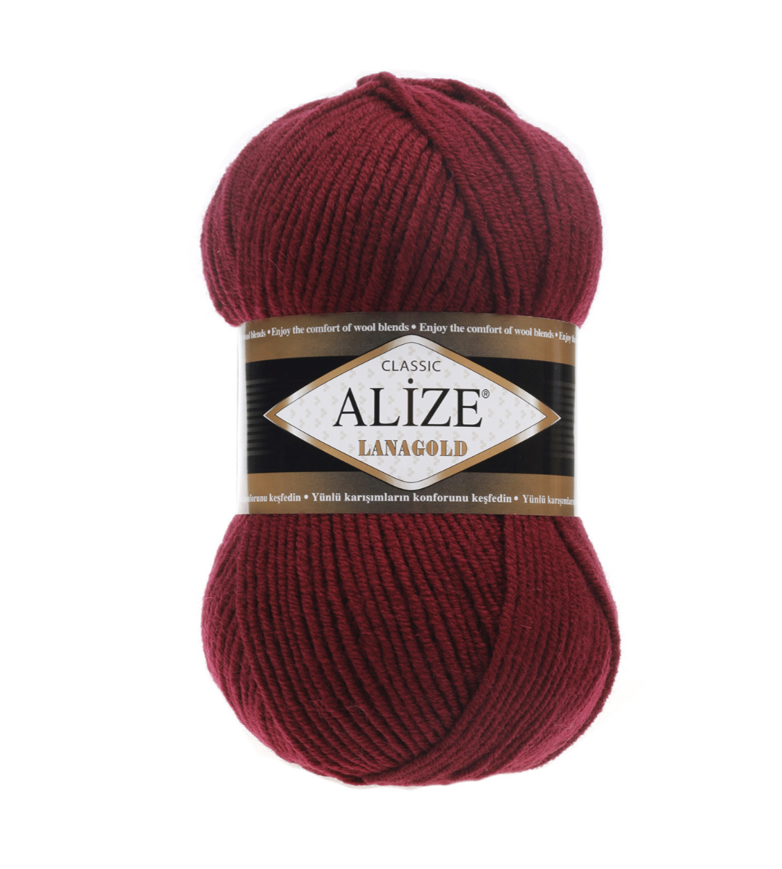 Пряжа LanaGold 57 Бордо Alize 
