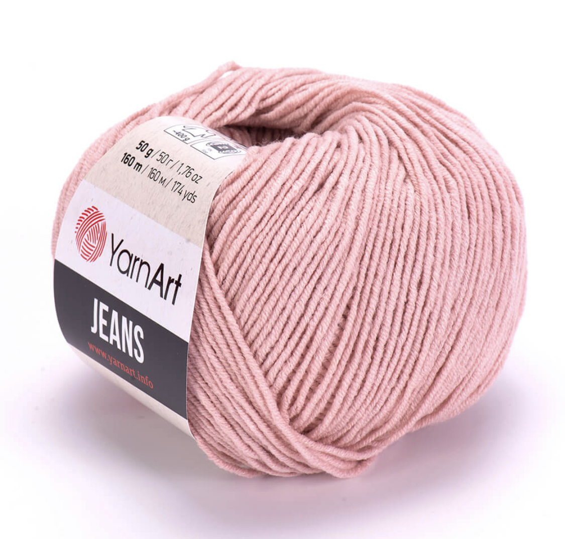 Пряжа Jeans 83 Пудра Yarnart 