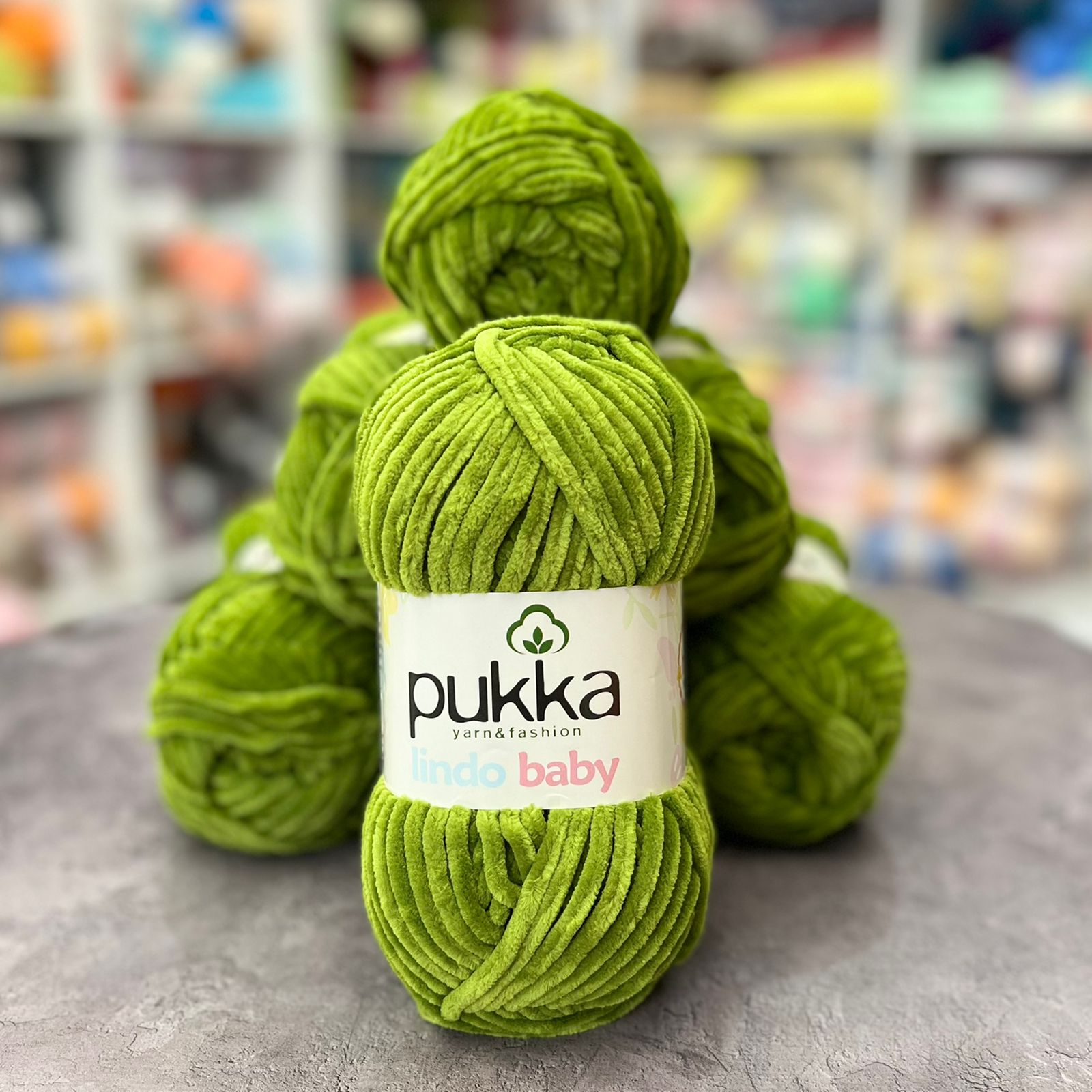 Пряжа Lindo Baby 70932 Зеленый Pukka 