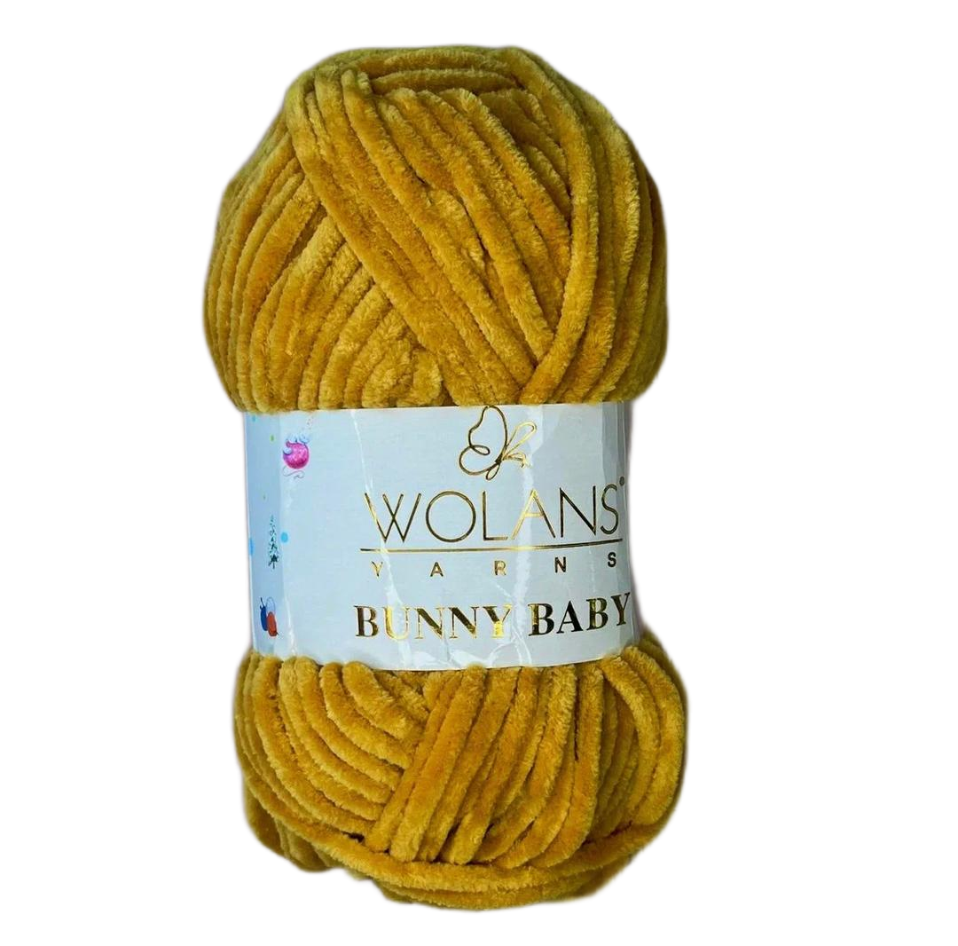 Пряжа Bunny Baby 10072 Темная горчица Wolans 