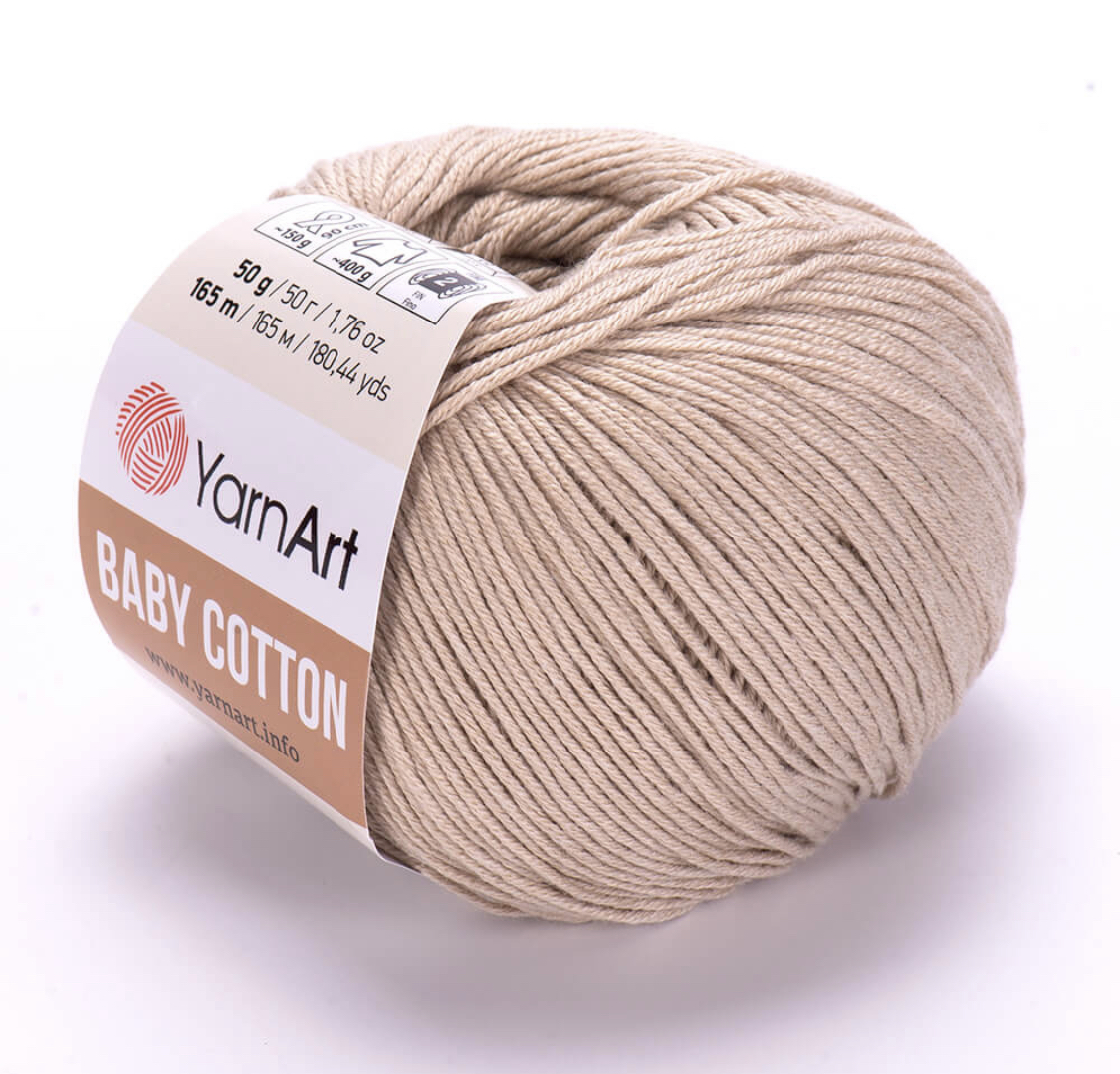 Пряжа Baby Cotton 403 Суровый Yarnart 
