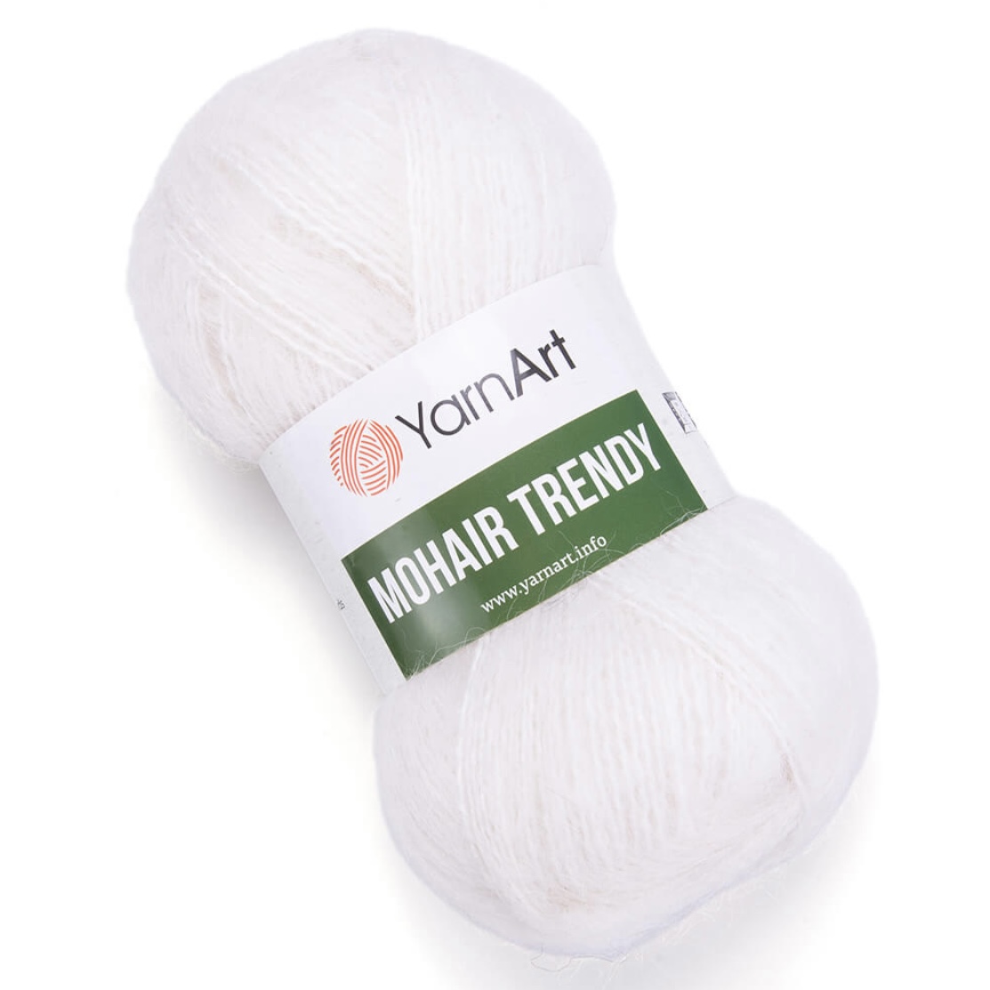Пряжа Mohair Trendy 101 Белый Yarnart 