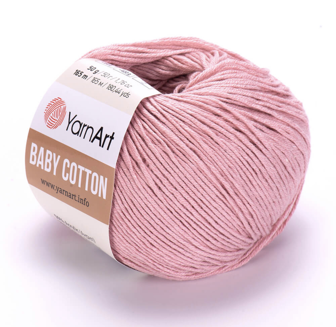 Пряжа Baby Cotton 413 темно-розовый Yarnart 