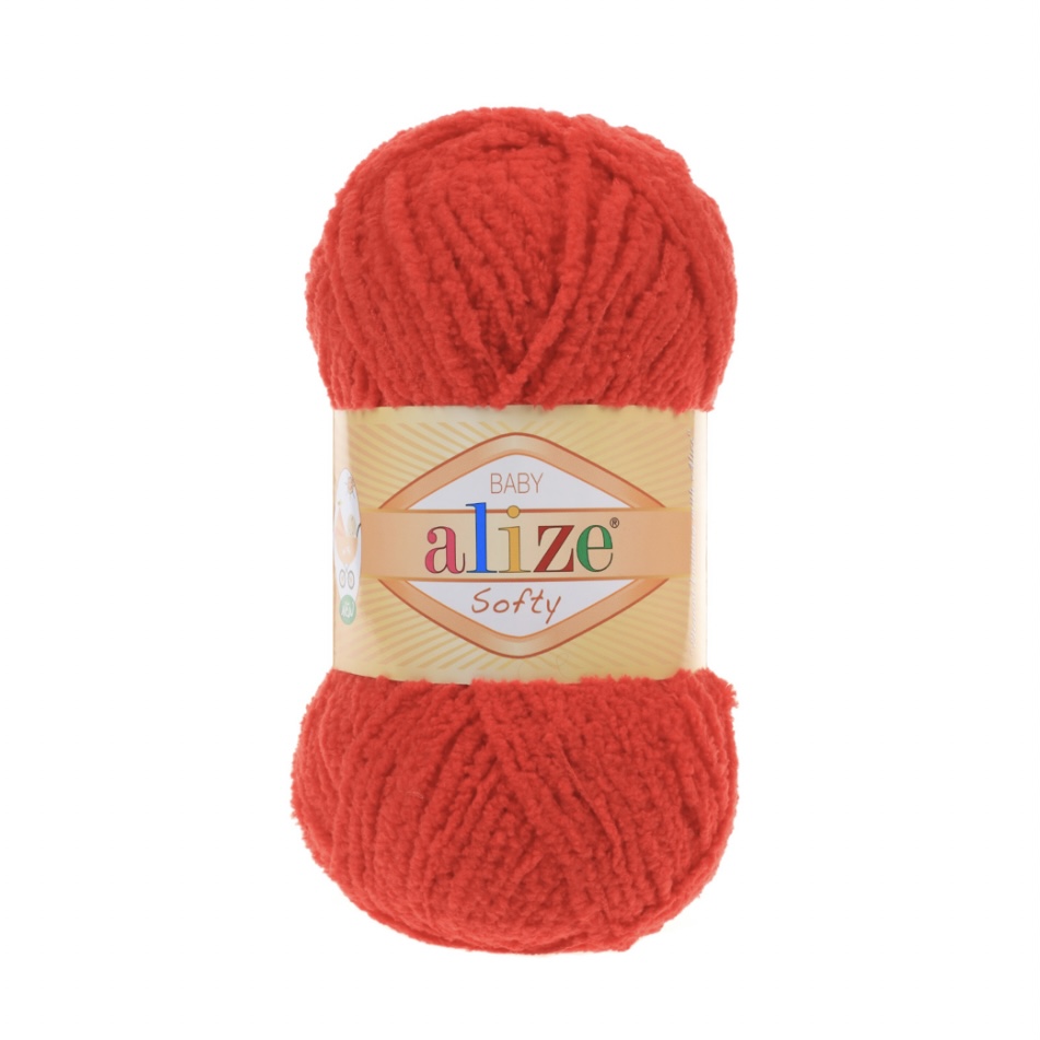 Пряжа Softy 56 Красный Alize 