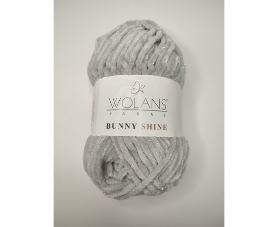Пряжа Bunny Shine 820-36 Серебряный Wolans 
