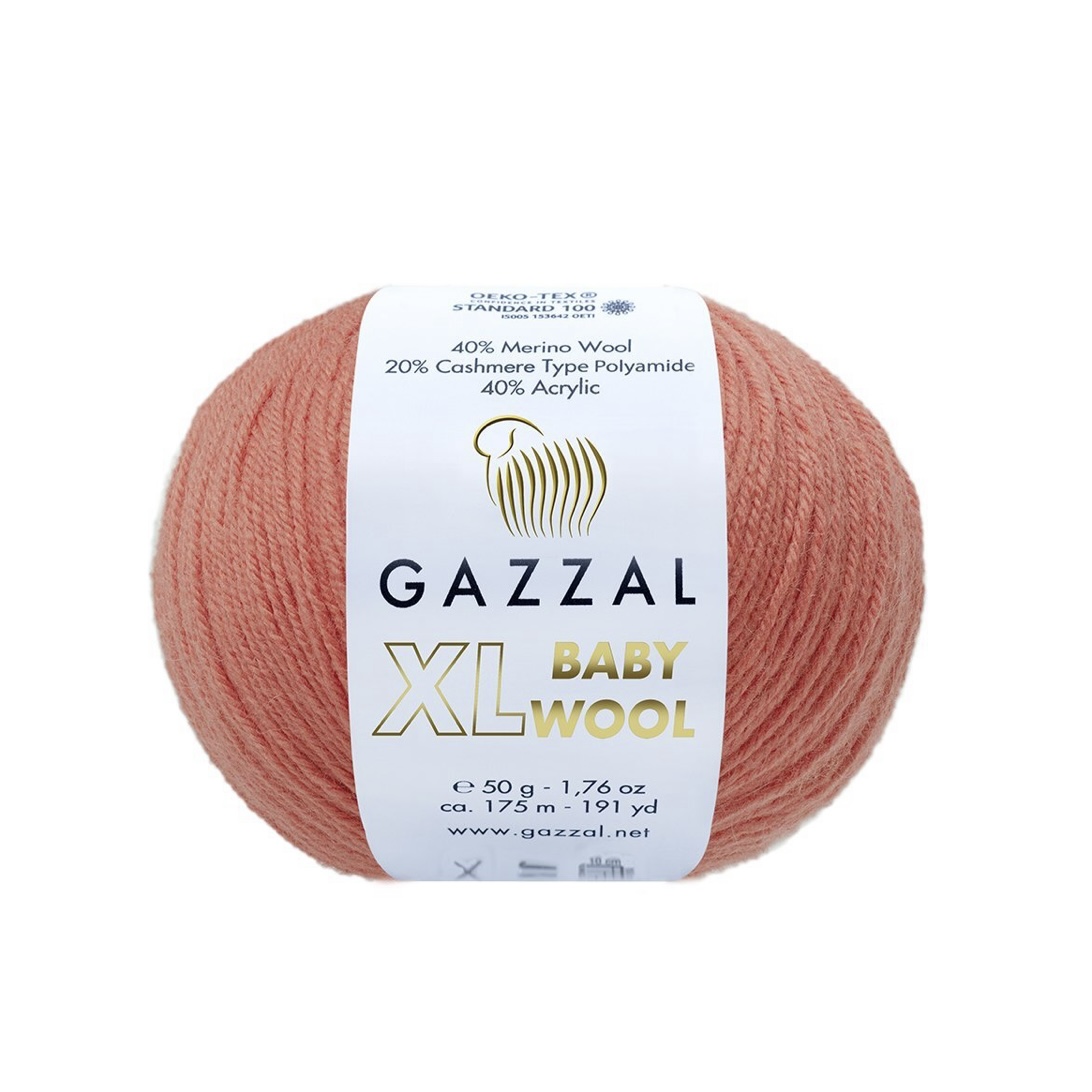 Пряжа Baby Wool XL 841 Оранжевый Gazzal 