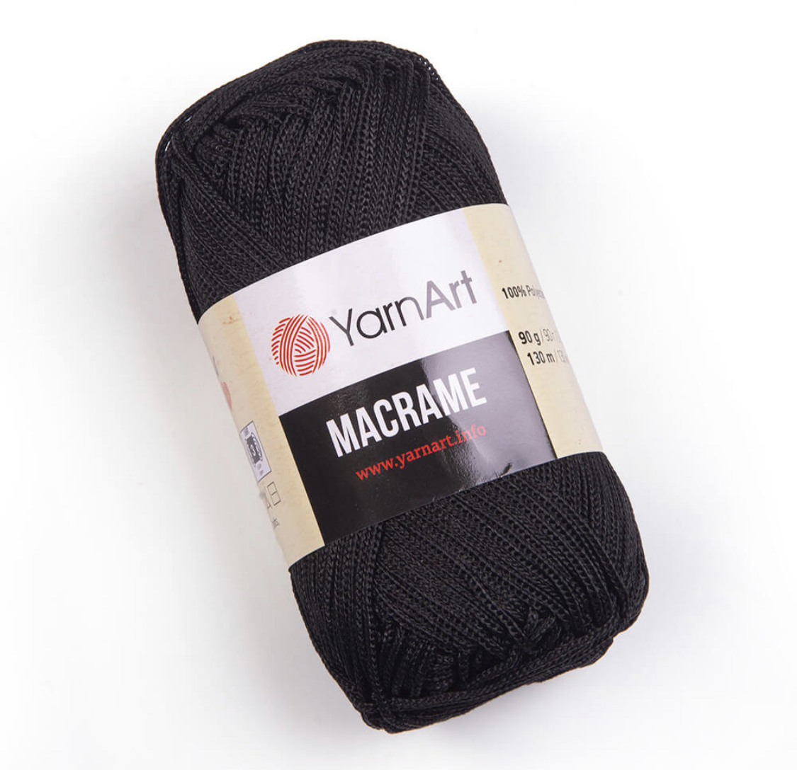 Пряжа Macrame 148 Черный Yarnart 