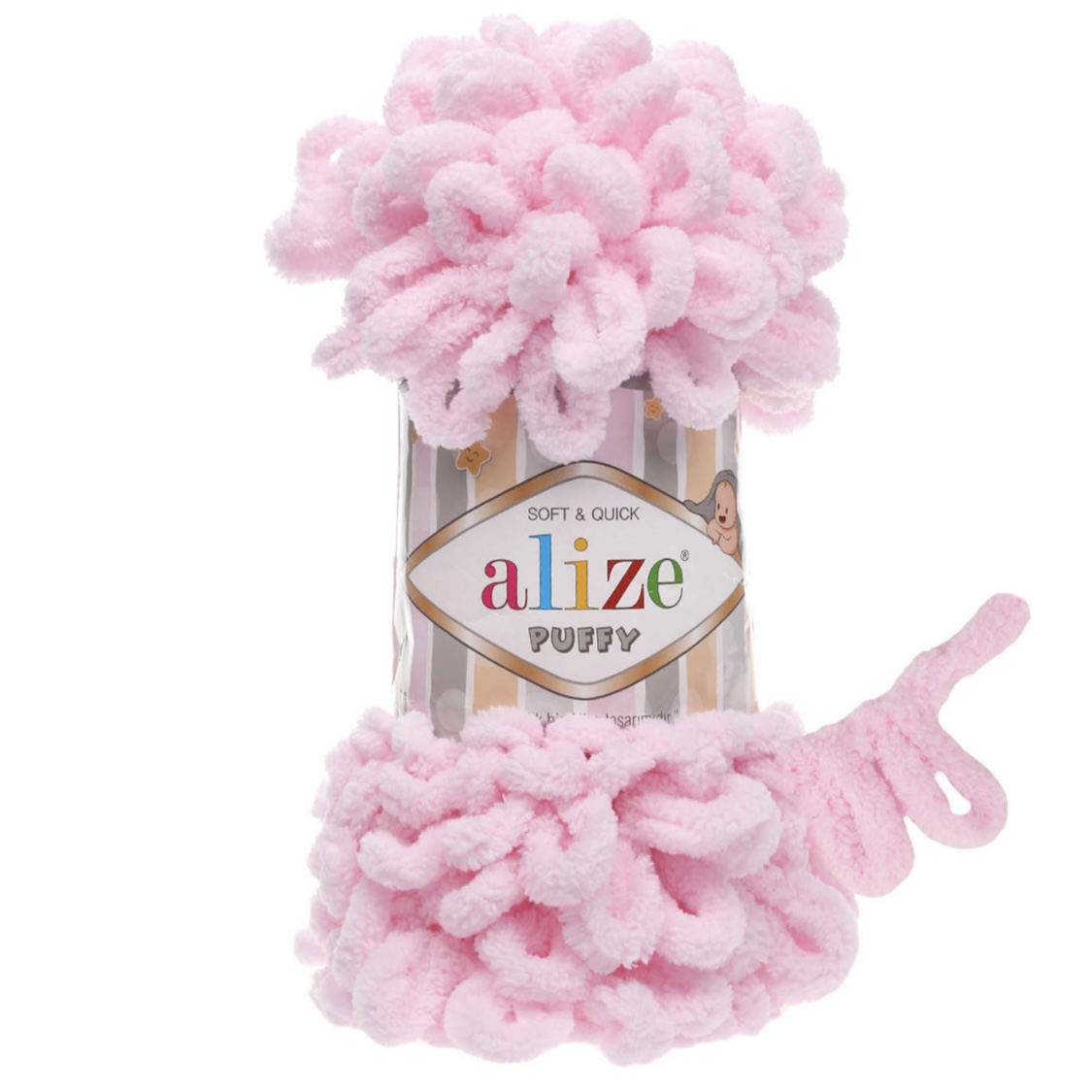 Пряжа Puffy 31 Дт. Розовый Alize 