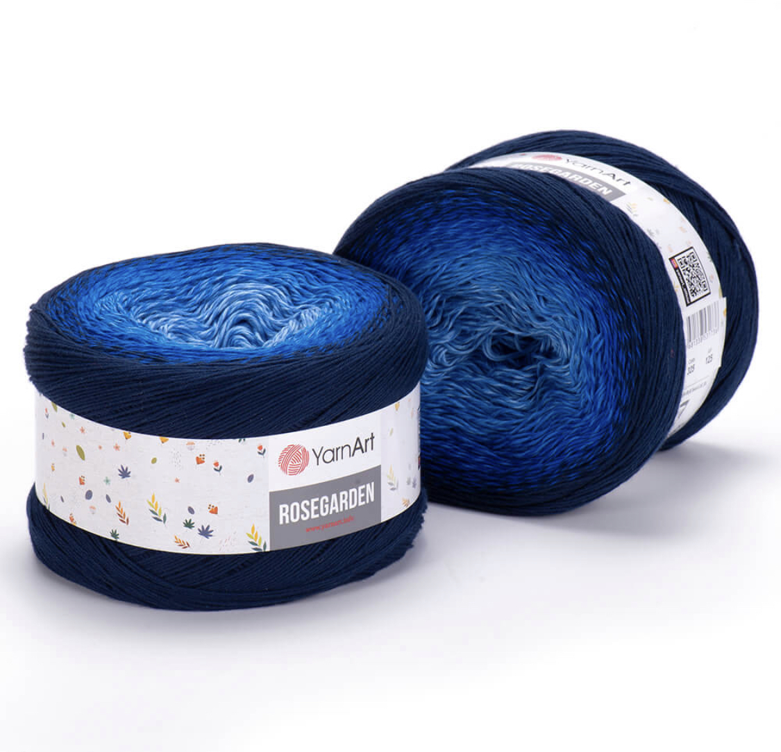 Пряжа Rosegarden 325 т. син/синий Yarnart 