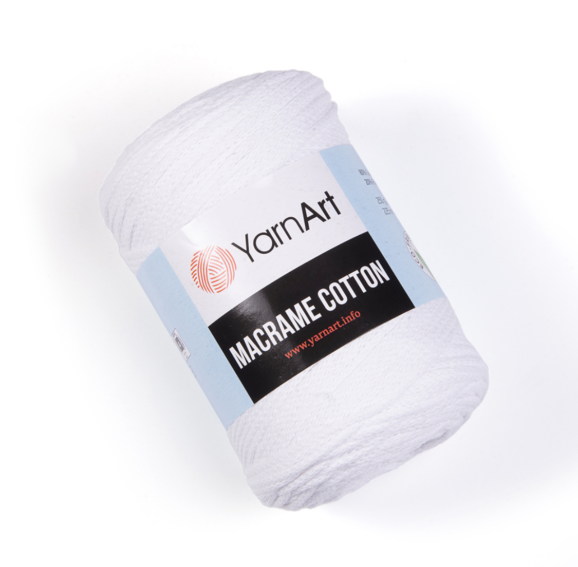 Пряжа Macrame Cotton 751 Белый Yarnart 