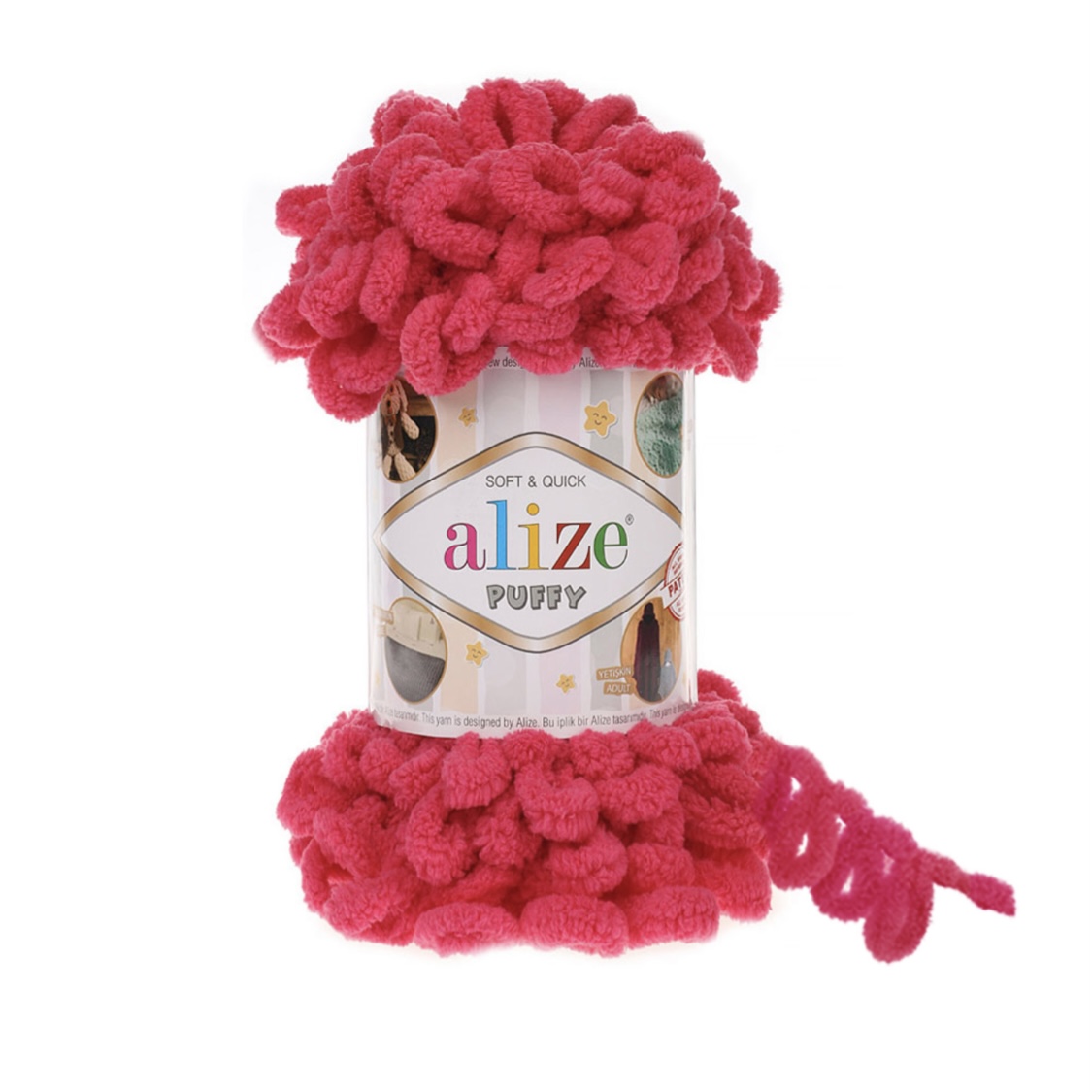 Пряжа Puffy 149 Тм. Фуксия Alize 