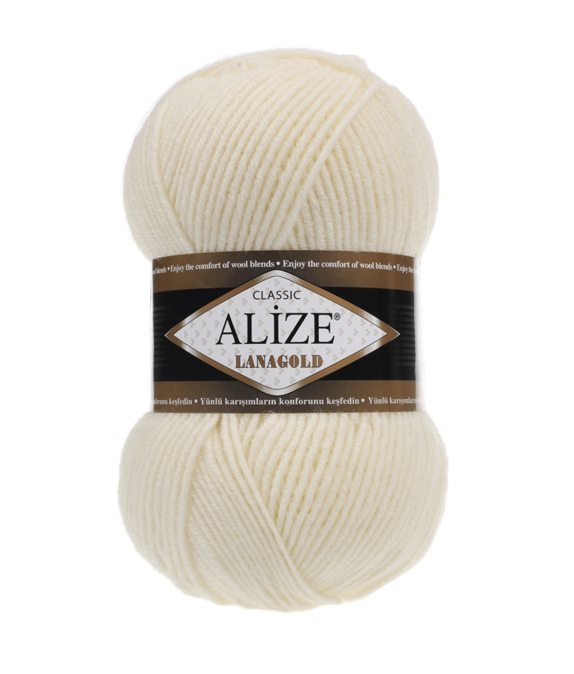 Пряжа LanaGold 01 Кремовый Alize 